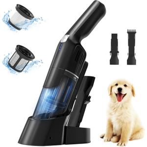 Successor Handheld Vacuum, Cordless Vacuum 15KPA Powerful Car Vacuums, Rechargeable, Charging Dock, Ergonomic Handle, 2-in-1 Crevice Tool, Portable Handheld Vacuums with 2-Speed for Car (Dark Pitch)