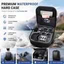 Avata 360 Case Backpack, Waterproof Travel Case Hard Shell Shoulder Bag for DJI Avata 360 Fly More Combo, Fits for DJI RC 2, RC Motion 3, Goggles 3, Batteries, Charging Hub &Other Accessories
