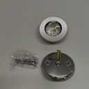 Trip Lever Bathtub Drain and Overflow Faceplate Trim Kit with Two Matching Screws, Easy to Install, Plated Chrome