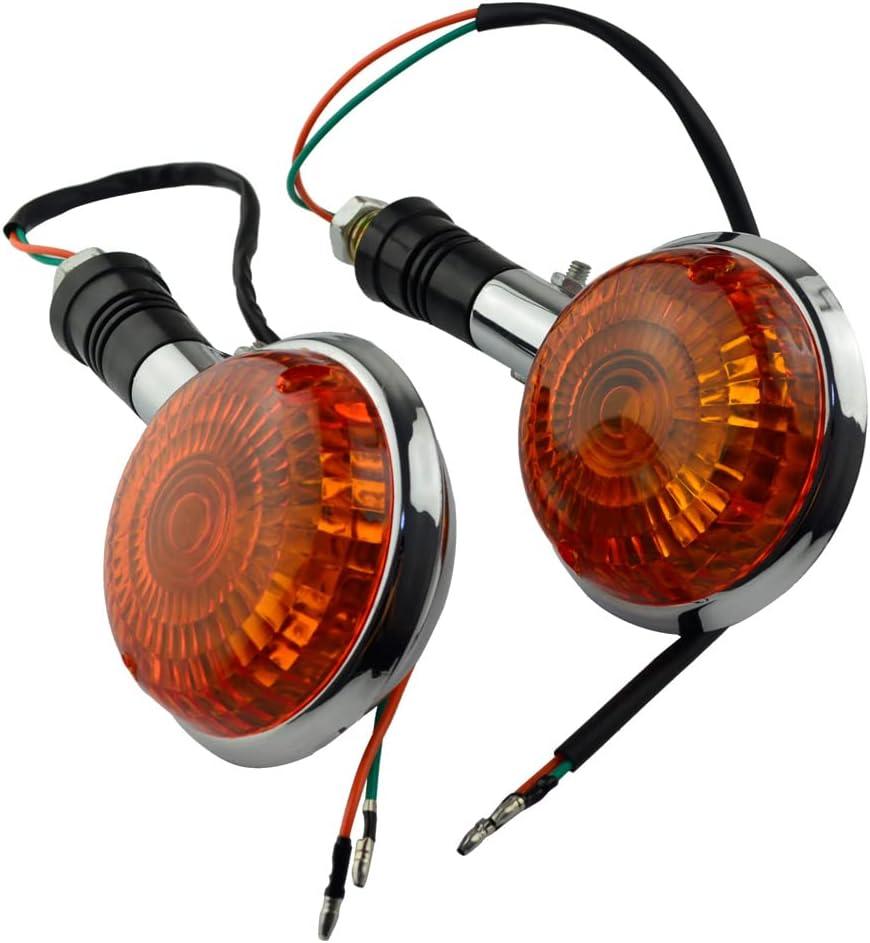 Road Passion Motorcycle Turn Signal Lights - Universal Rear Indicator Replacement for Yamaha Virago 500, 535, 550 Models