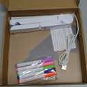 LED Note Board with Colors, 7.9"X7.9" Led Drawing Board Acrylic Dry Erase Board with Light, Light Up Message Board with Stand, 5 Markers and Soft Cloth, for Home Office Kitchen Christmas Decor (Medium)