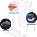 Clear Acrylic Book Stand with Ledge - Display Easel for Books, Pictures, Albums, Comic Books, CDs, Artworks, Tablets or Other Items (Large)