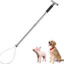 Dog Catcher Pole Portable Hog Pig Catcher Stainless Steel Pig Holder Animal Control Pole Tool Livestock Farm Equipment
