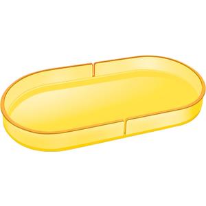 Acrylic Decorative Vanity Tray Perfume Jewelry Trinket Tray for Bathroom Counter Soap Toilet Tank Sink Small Candle Catch All Organizer, 12.6x6.3 Inches, Neon Yellow
