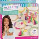 Make It Real: Neo-Brite Chains & Charms Kit - Create 10 Unique Cord & Tassel Charm Bracelets, 195 Pieces, Includes Play Tray,DIY Playful Charm & Jewelry Kit, Tweens & Girls, Arts & Crafts, Ages 8+