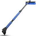 HEEYA 44 Inch Snow Brush for SUV, Ice Scraper for Car Windshield Window, Extendable Snow Scraper and Brush with Comfortable Foam Grip for Truck Vehicle Automobile  Blue