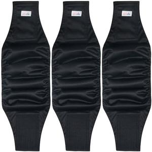 Grecle Reusable Dog Diapers 3Pcs, Premium Washable Belly Band for Male Dogs XLarge, High Absorbing Wraps for Incontinence, Excitable Urination and Training (Black, XL)