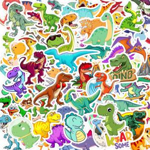 105PCS Dinosaur Stickers, Cute Dino Stickers for Kids, Dinosaur Stickers for Water Bottles,Teacher Reward Stickers, Dinosaur Party Favor Supplies