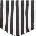 Window Treatments Valance Curtains Kitchen Window Valances or Living Room Curtains Short Swag Valence Striped Black and White, Rod Pocket 53" x 18"