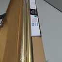 BlastHome Non-Adjustable Luxury Curtain Rods for Windows, 1 Rod Set, 6 foot Fixed Length (Two Rods Connect for a Seamless Look), Brushed Gold