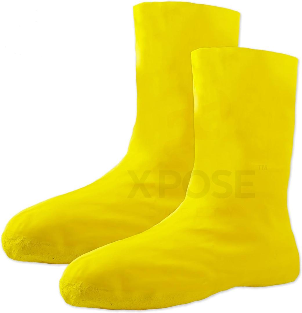 Hazmat Boot and Shoe Covers For Hazardous Materials - Explosives, Gases, Flammable Liquids, Peroxide and More  XL Yellow 12" Over the Shoe Protectors - by Xpose Safety