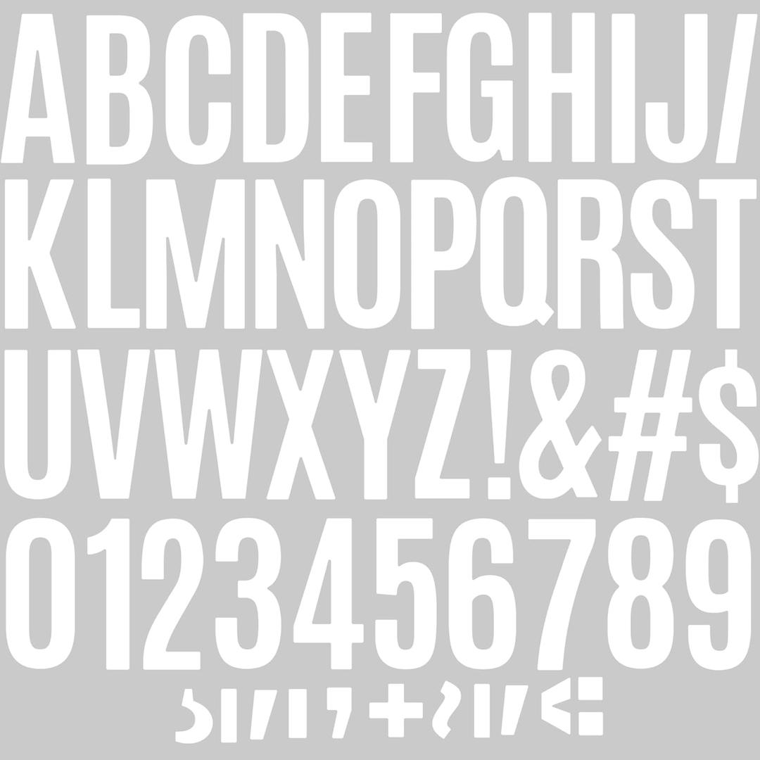 220 Pcs 6 Inch Large Bulletin Board Letters for Classroom,6" Big Font Letter Stickers Alphabet Number Vinyl Self Adhesive Stickers for Poster Board Display Chalkboard School Home Decor(White)