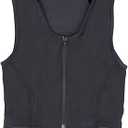 Wetsuit for Men Sleeveless Diving Vest Neoprene Thermal Vest for Water Sports Kayaking Swimming Surfing Snorkeling Diving Zipper L