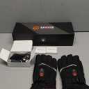 SAVIOR HEAT Heated Gloves for Men Women, Rechargeable Electric Heated Leather Skiing and Snowboarding Gloves, Small