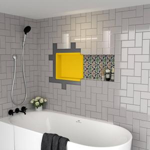 Uni-Green Extra Large Shower Niche 16"X40"(Inside 38" x 14") in Waterproof - Ready Tile Shower Niche Shelf and Easy Installation for Bathroom Niche Storage - Long Niche Wall Insert