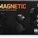 New Premium Magnetic Chess Battle Game with String & Stones | Adjustable String, Large & Powerful Magnets | Multi Player Strategy Board Game for Family, Travel, Camping & Parties, Kids & Adults(Black)