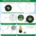 St. Patricks Day Decorations Outdoor, 32Inch Collapsible Lighted Up Leprechaun with Shamrock Hat,8 Lighting Modes,Leprechaun St. Patricks Day Dcor for Irish Garden Outdoor Indoor Yard Holiday