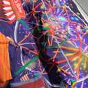 AOFOTO 7x5ft Fairground Circus Tent Backdrop Cartoon Amusement Park Ferris Wheel Fireworks Photography Background Playground Childhood Fun Carnival Party Decoration Studio Props Kid Vinyl Wallpaper