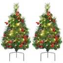 Goplus 2.4-ft Pre-lit Artificial Christmas Tree with White LED ...