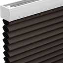 Cordless Cellular Shades, Blackout Honeycomb Shades for Windows, Room Darkening Pleated Blinds, Easy to Install for Indoor Windows and French Doors, 24" W x 48" H, Taupe