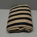 OJIA Washable Outdoor Rug 3'x5', Black and Tan Striped Outdoor Porch Rug Entryway Rugs Indoor Front Door Mat Outside Entrance Cotton Floor Carpet for Entry/Patio/Living Room/Balcony/Deck Decor