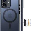 TORRAS Magnetic Shockproof for iPhone 17 case with Camera Control, [12FT Military Grade Drop Protection][Fit for MagSafe], Slim Translucent Anti-Fingerprint & Soft Touch Case for iPhone 17, Black