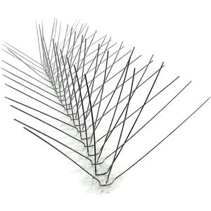 Bird-X Stainless Steel Bird Spikes, 6-inch Regular Wide Spikes, Bird Spikes for Pigeons and Other Small Birds, Easy to Install, Contains 2 ft. Strips, Cover 100 Linear Feet Area