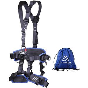 Climbing Seat Belt, Caving, Rock Climbing and Rappelling Equipment, Body Guard Protect, Rappelling Rescuing Equip (Black & Dark Blue-01)