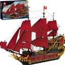 Reobrix Revenge Pirate Ship Building Block Set for Adults, 5666+ Pieces Historical Model Kit 66049, Collectible Sailing Ship Boat Construction Toy, Christmas Birthday Gifts