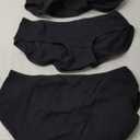 Altheanray Womens Underwear Cotton Underwear for Women Seamless Hipster Bikini Briefs Panties 3 Pack(3028S,Black)