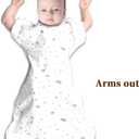 Swaddle Sack with Arms Up Design 2 Packs,Improves Sleep,Keeps Babies Calm and Relaxed,Baby Sleep Sack 3-Way Transitions to Arms-Free Wearable Blanket for Newborn