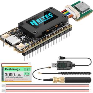 ESP32 LoRa V4 Development Board + L76 GNSS Module + 3000mAh Battery, Upgraded ESP32-S3 SX1262 LoRa WiFi Bluetooth 2MB PSRAM 16MB Flash 915MHz Antenna OLED Support GPS Solar Meshtastic IoT