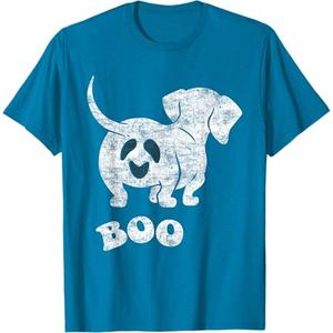 Boo Dachshund Spooky Dog Wiener Halloween Costume T-Shirt, 3XL
