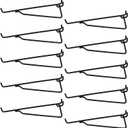 G.CORE Pegboard Shelf Hooks, 10-Pack 8" Black Peg Board Brackets, Organizer Accessories, Various Tools Storage Arrange System for Garage, Craft, Workshop, Workbench