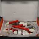 hygger Aquarium Overflow Filter with Waste Collection Separator, External Hanging Filter Accessory, Fish Tank Siphon Filtration System for Saltwater Freshwater Tank Greater Than 15 in Height (Red)