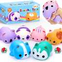6PCS Cat Squishies Slow Rising Stress Balls for Kids Fidget Toys Adults Stocking Stuffers for Teen Girls Foam Squishy Toys Anxiety Relief Class Prizes Party Favors Valentines Easter