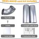 Upgraded 383EEL9001B Dryer Venting Kit Assembly Compatible with LG Kenmore Sears, Replaces 3911EZ9131X 1266802 AH3575086 EA3575086, AP4438852, PS2438605, EAP2438605, Adjustable