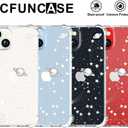 CCFUNCASE Compatible with iPhone 14 Plus Case Clear Cute for Women - Rugged Phone Cases Funda Protector Cover Skin (White Planets Galaxy Universe)