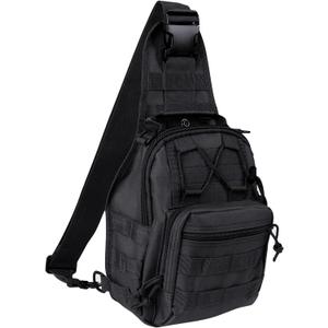 Qcute Tactical Backpack, Waterproof Military Cross-body Molle Sling Shoulder Backpack Chest Bag for Outdoor Every Day Carry