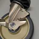 Premium 5" Metro Shelving Brake Casters with Floor Protective Wheels - Set of 1 (With Brake) Grey