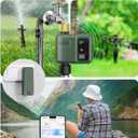 WiFi Water Timer for Garden Hose, Smart Sprinkler Controller with 984ft RF Range, Smart Lawn Watering System Irrigation Timer, APP/Voice Control, Rain Delay, Manual Irrigation (Brass Inlet)