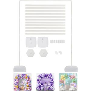 AXHJ 5.2 Feet Balloon Arch Stand with Base, Balloon Arch Kit for Floor, Balloon Tower with Water Bags for Wedding, Birthday and Party Decorations