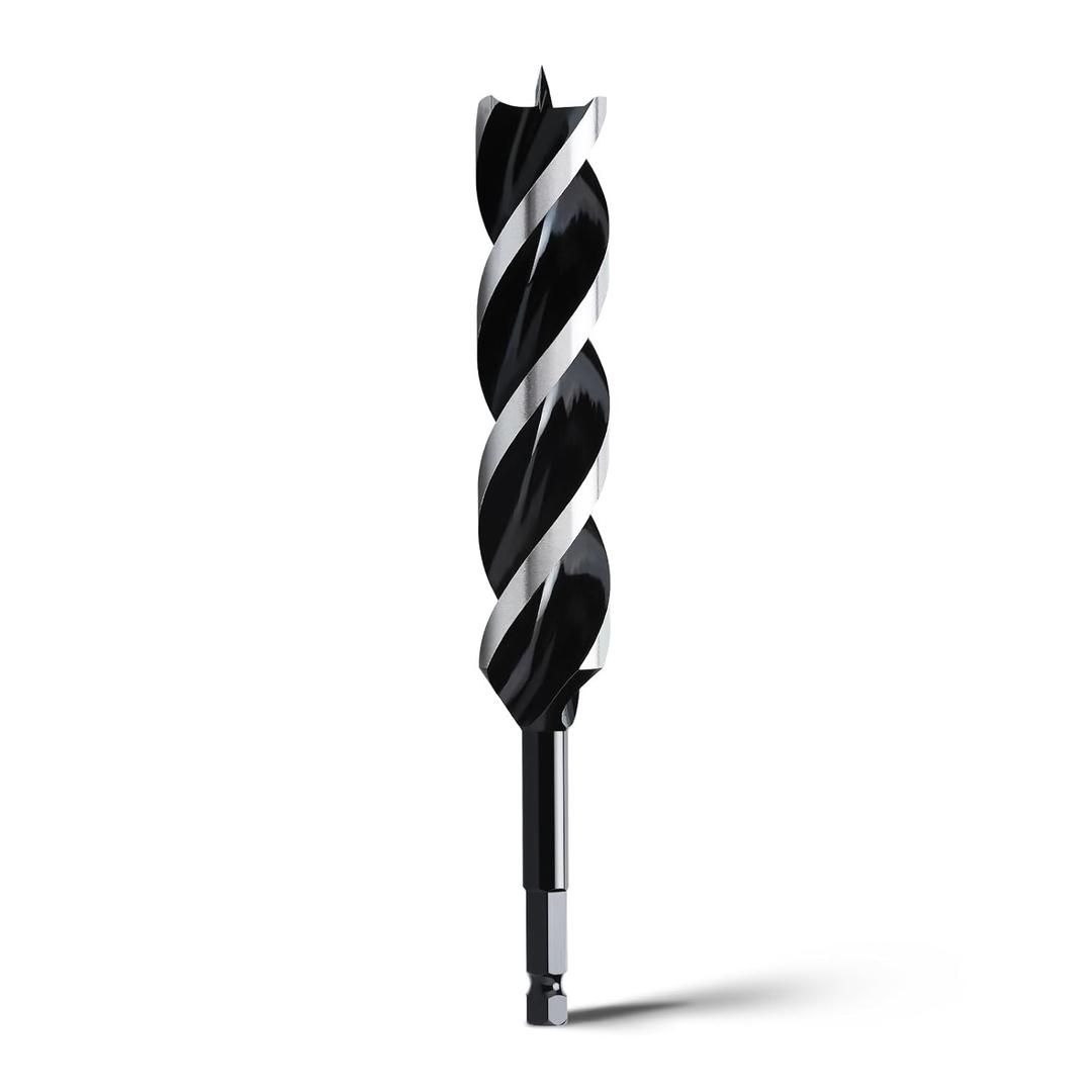 1-1/5"x 9" Auger Drill Bit for Wood, Hex Shank Tri Flute Wood Drill Bit for Soft and Hard Wood,Plastic, Drywall and Composite Materials