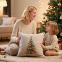 Christmas Tree Pillow Covers 18x18, Xmas Decor for Home Bedroom Living Room, Gifts for Families & Friends