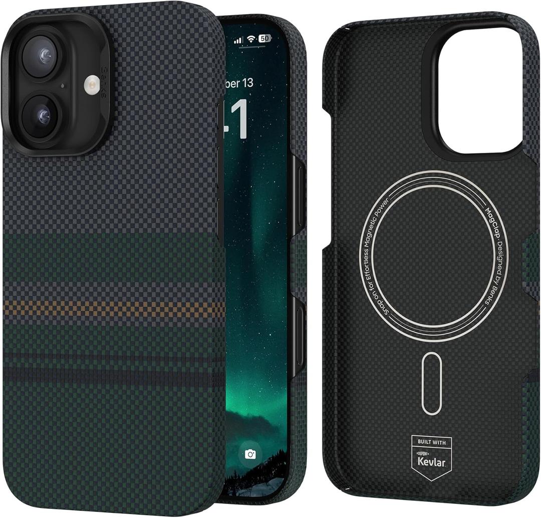 BENKS Aurora ArmorAir for iPhone 16 Case Minimalist Case | Compatible with Magsafe, Built with Dupont Kevlar 600D Aramid, Ultra Slim, Lightweight