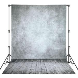 Professional Abstract Portrait Photography Backdrop,Wall with Wood Floor Backdrop for Kids Photography Baby Newborn Cake Smash Photo Shoots Hypoallergenic Fabric Photography Props(Grey-8x12ft)