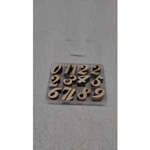 2 Inch 196 Pieces Wooden Numbers Unfinished Wood Numbers 0-9 for Crafts,with Sorting Grid Organizer
