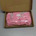 Chuangdi 24 Pcs Pink Velvet Bows Christmas Tree Decorations with Pearls Chain Coquette Xmas Ornaments Pink Bows Garland Decor for Christmas Tree, Wreath, Gift Wrapping, Birthday Party, Holiday Decor