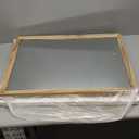 AAZZKANG Rustic Mirrors for Wall Rectangle Wooden Frame Hanging Mirror for Bedroom Bathroom Living Room Entryway Large 28"x20" (Natural)