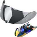 Helmet Visor Fit for T520 ST1400 Motorcycle Helmetr Visor R1 Air Face Shield Helmet Accessories Replacement Tinted Motorcycle Helmet Visor (Chrome Silver)